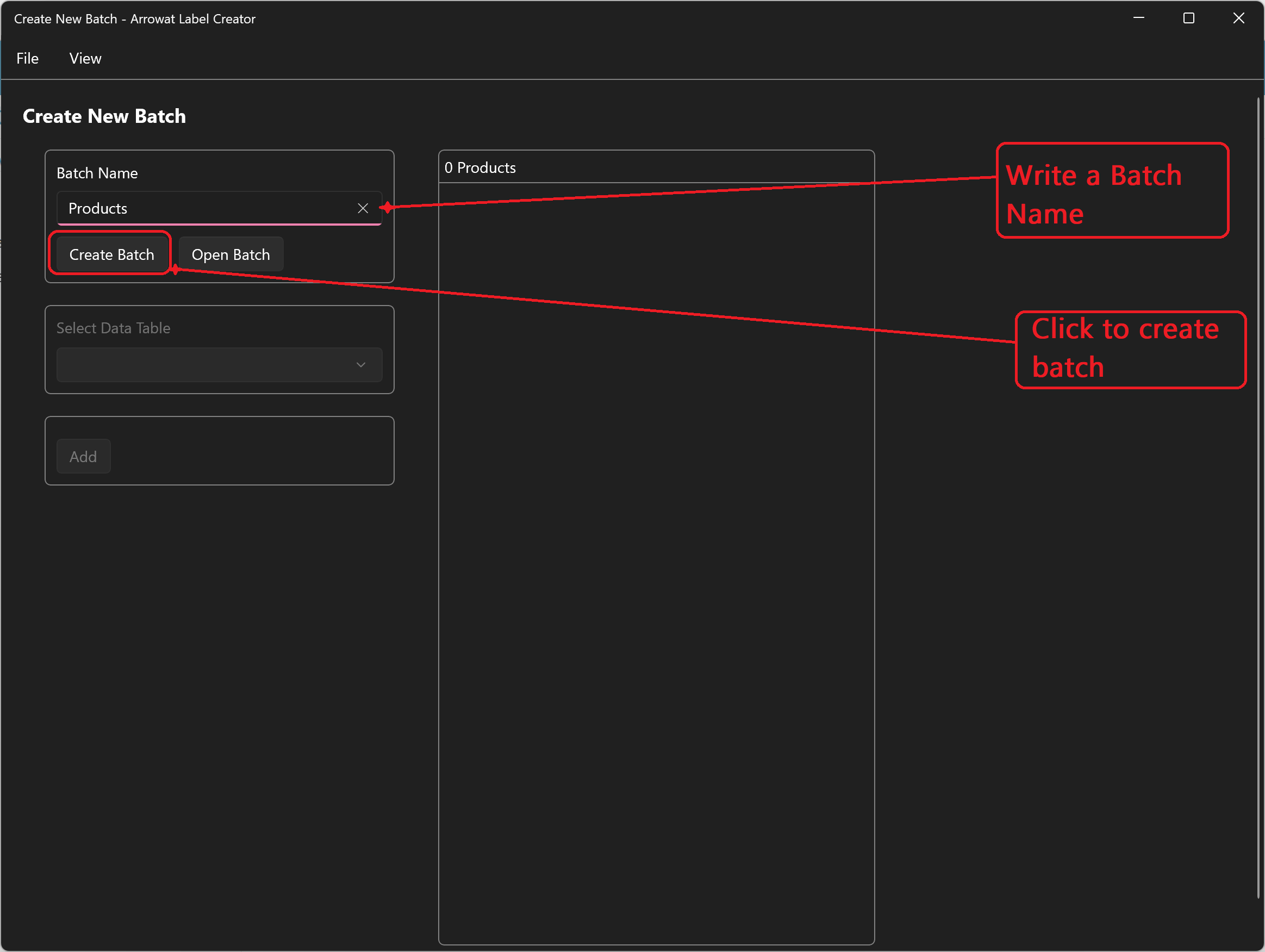 Batch Builder Create Batch