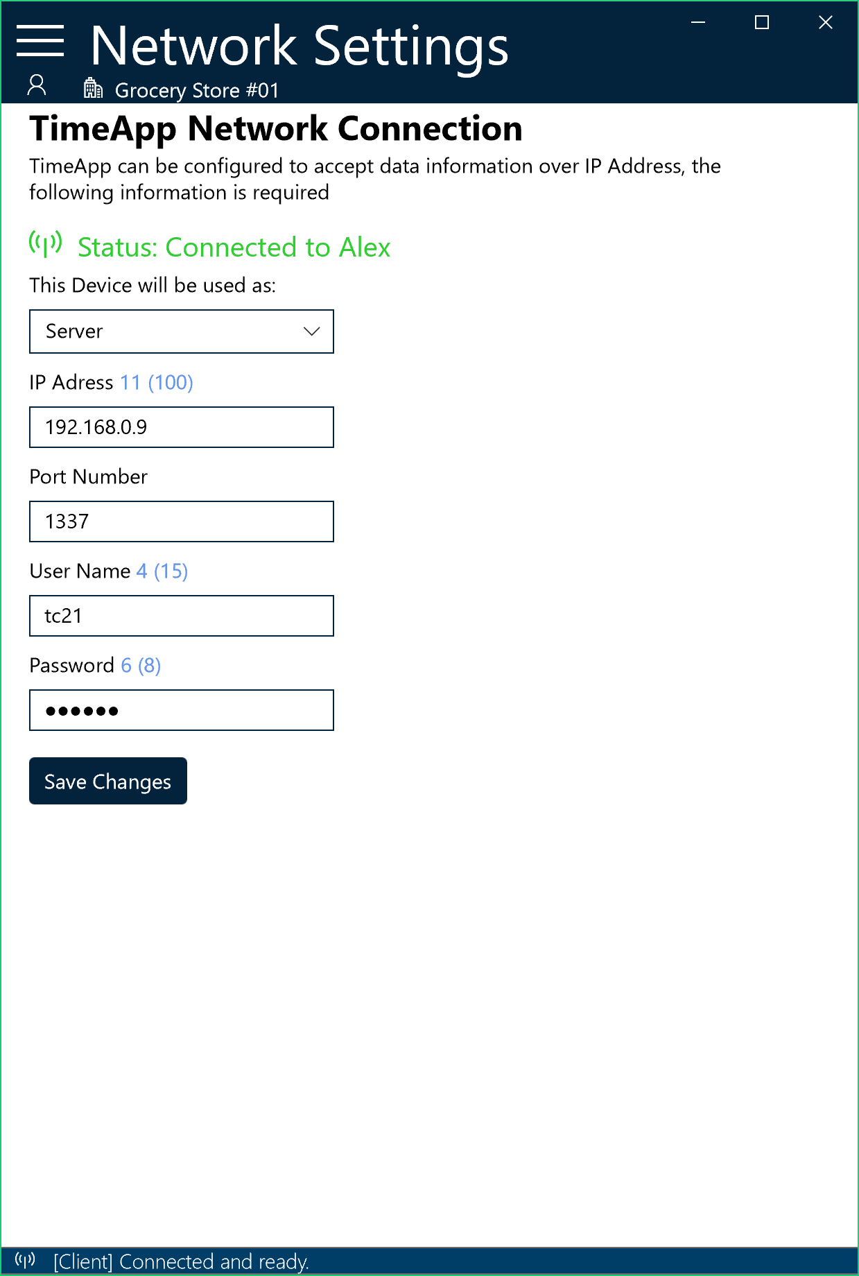 network connection server.