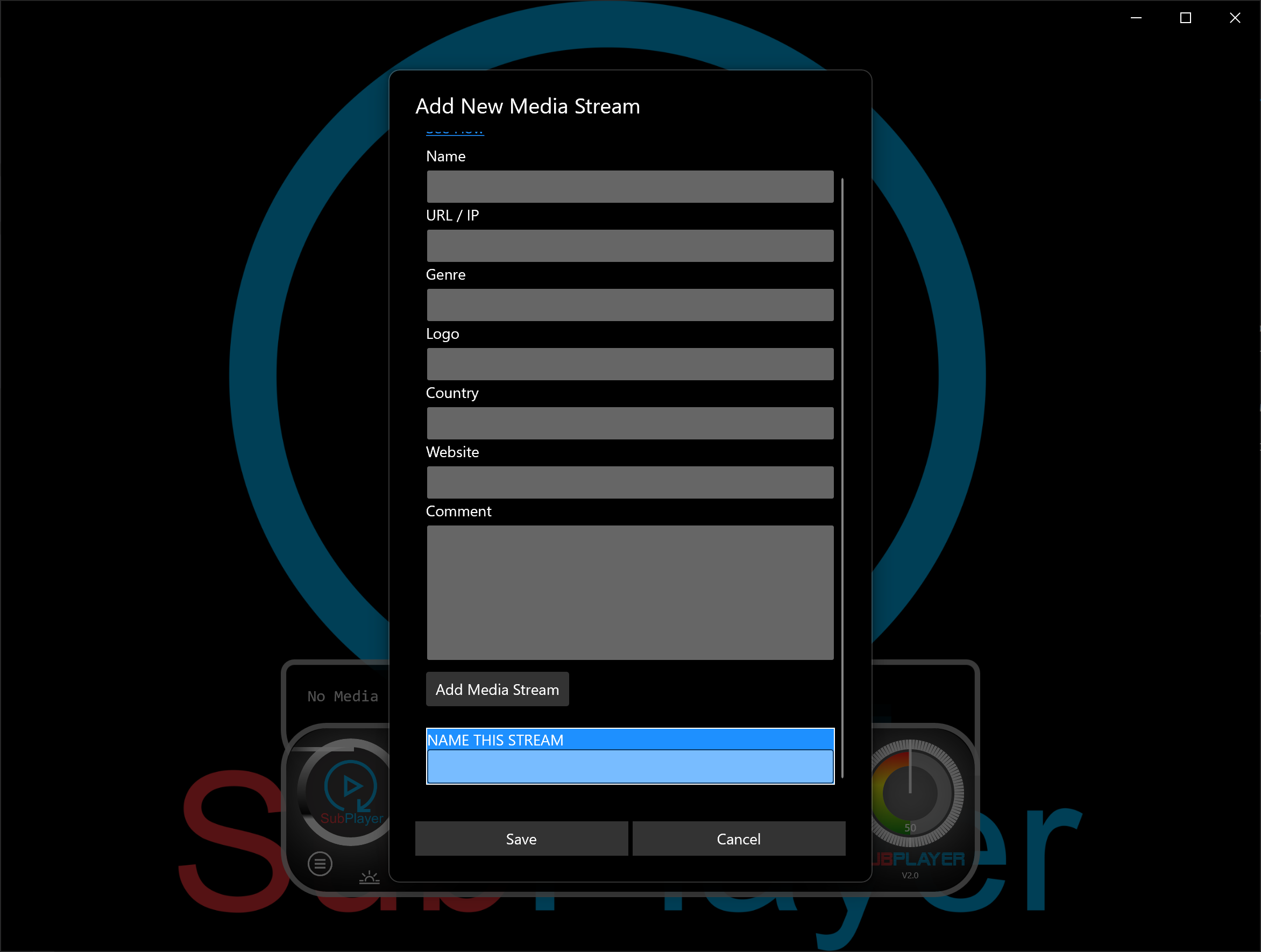 subplayer for internet radio stations