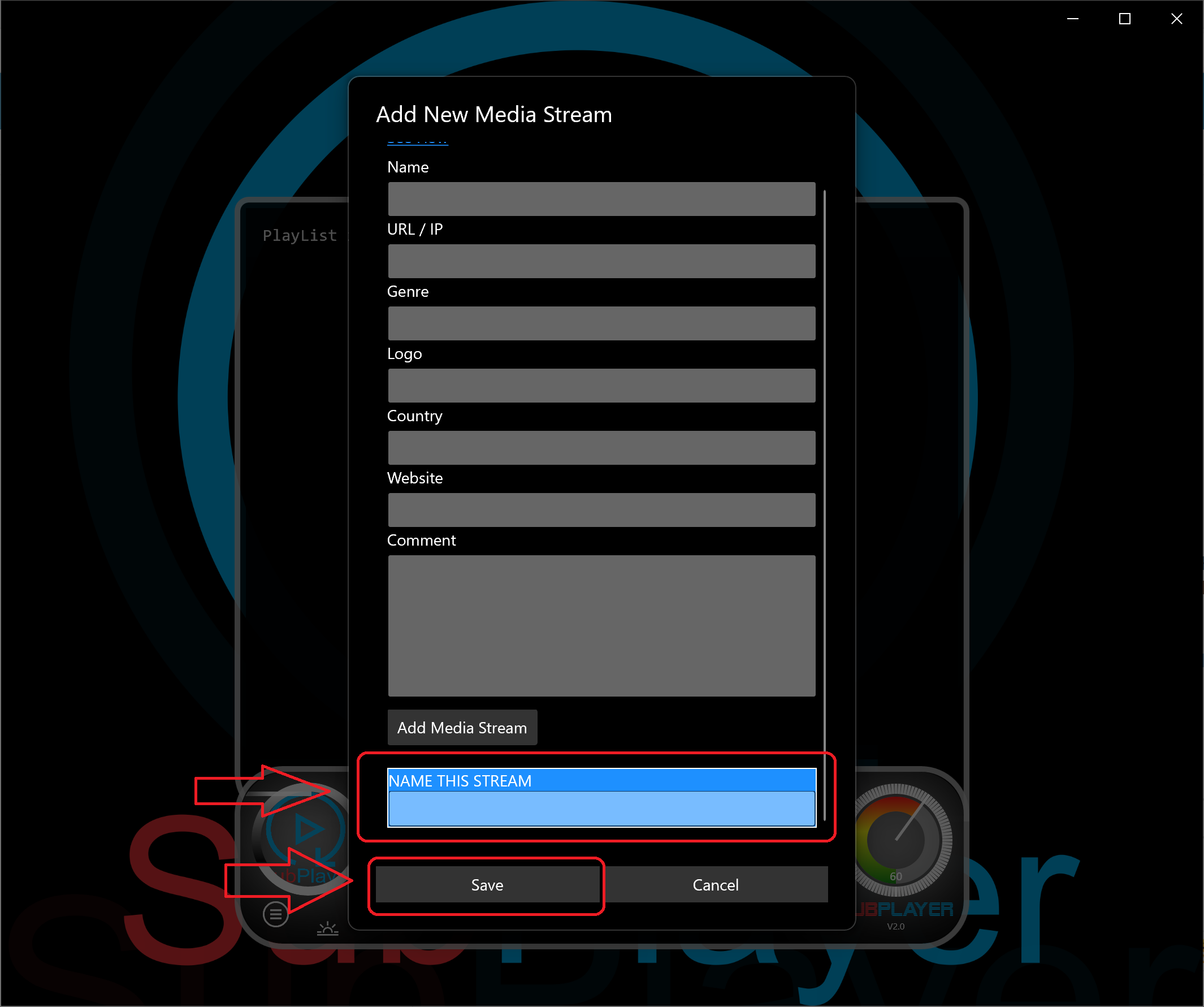 subplayer for internet radio stations