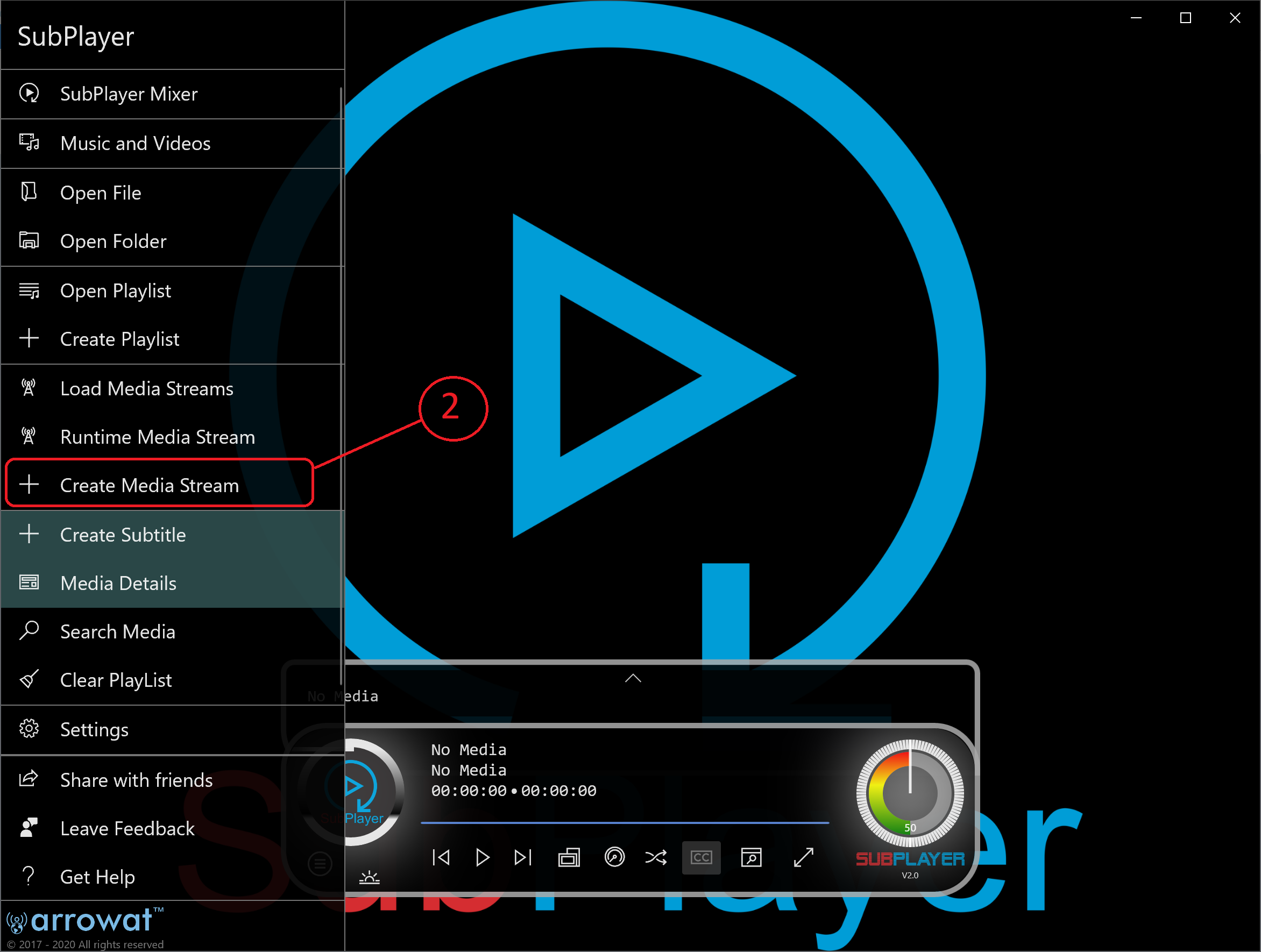 subplayer for internet radio stations